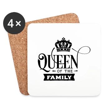 Queen - Coasters (set of 4) - white - Front