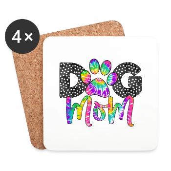 Dog mom - Coasters (set of 4) - white - Front
