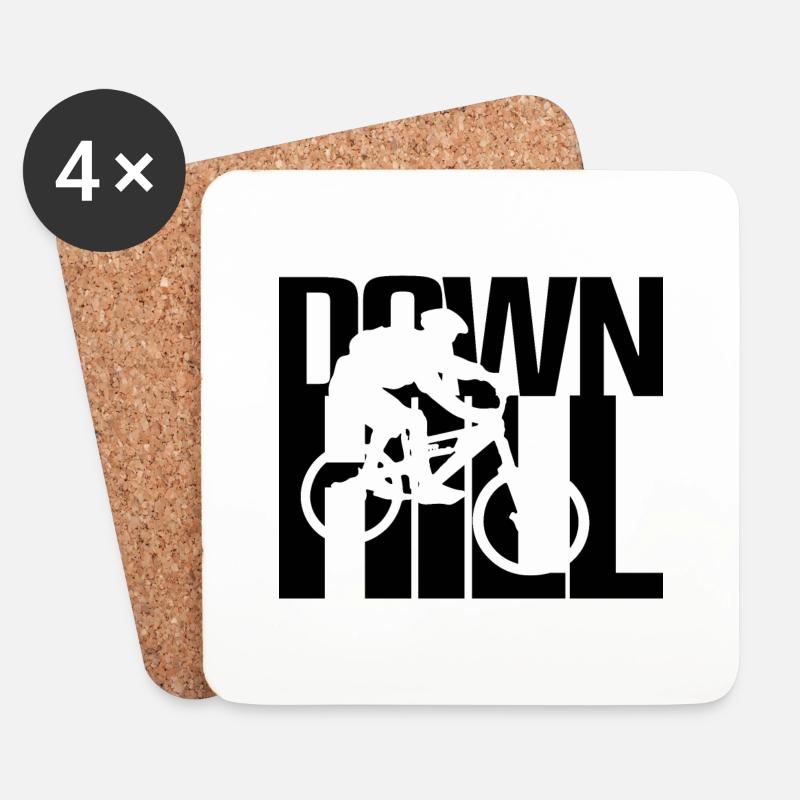 Downhill - Untersetzer (4er-Set) - Weiß