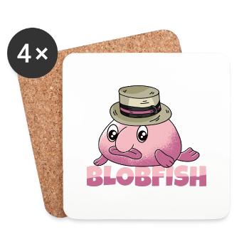 Blobfish by the Manzanita's - Coasters (set of 4) - white - Front