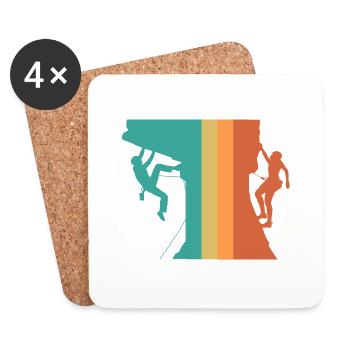 Vintage Climbing - Coasters (set of 4) - white - Front