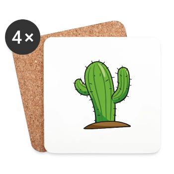 cactus - Coasters (set of 4) - white - Front