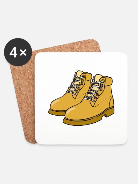 Stiefel - Untersetzer (4er-Set) - Weiß