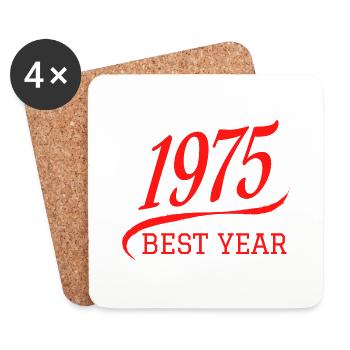 1975 Best Year College and University Sports - Dessous de verre (lot de 4) - blanc - Devant