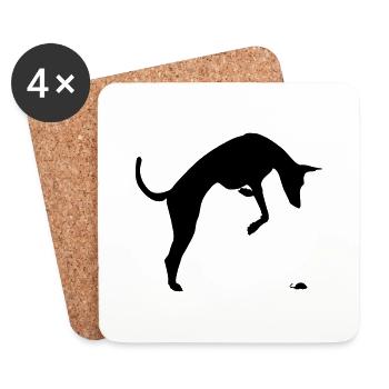 Not a rabbit - Dessous de verre (lot de 4) - blanc - Devant