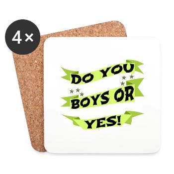 bisexuality joke gender roles quote - Coasters (set of 4) - white - Front