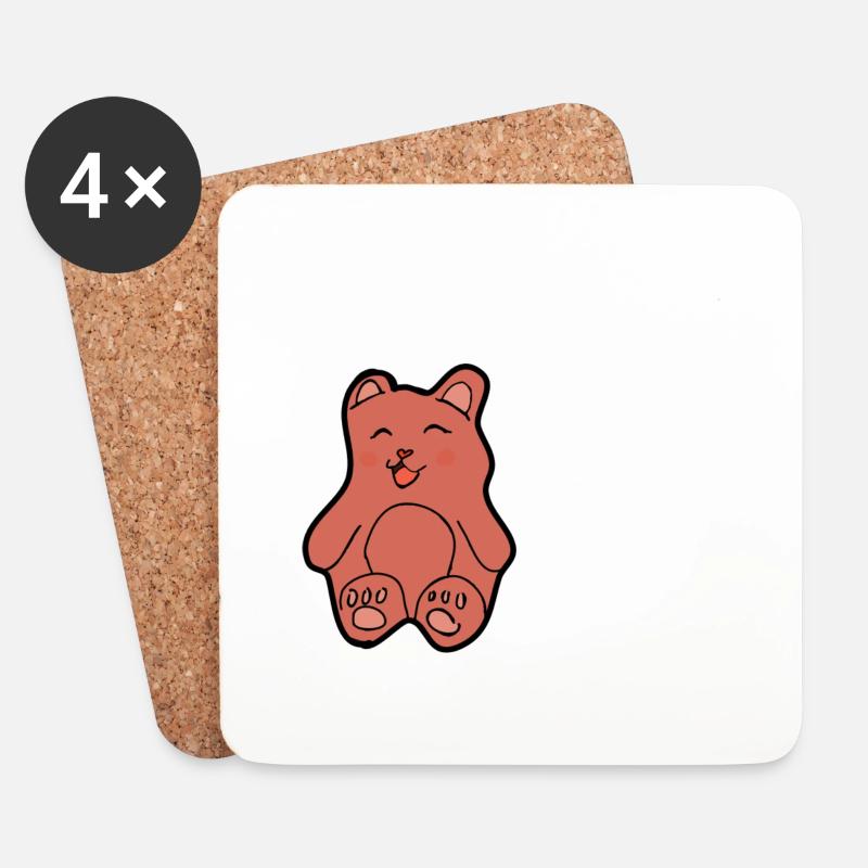 teddy - Untersetzer (4er-Set) - Weiß