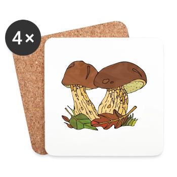 Fungi - Coasters (set of 4) - white - Front