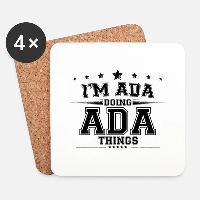 i’m Ada doing Ada things - Coasters (set of 4) - white