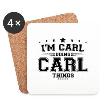 Ich bin Carl, der Carl Dinge macht - Untersetzer (4er-Set) - Weiß - Vorne