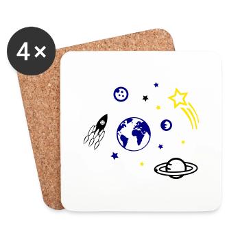 universe - Coasters (set of 4) - white - Front