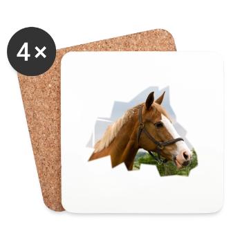 Horse. Pferd. - Untersetzer (4er-Set) - Weiß - Vorne