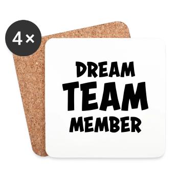 Dream team member - Coasters (set of 4) - white - Front