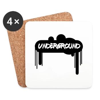 Spray Underground –Graffiti Style Streetart Design - Untersetzer (4er-Set) - Weiß - Vorne