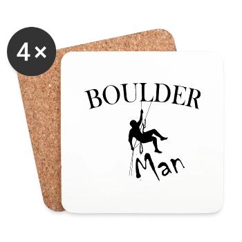 Bouldern Klettern Climbing - Untersetzer (4er-Set) - Weiß - Vorne