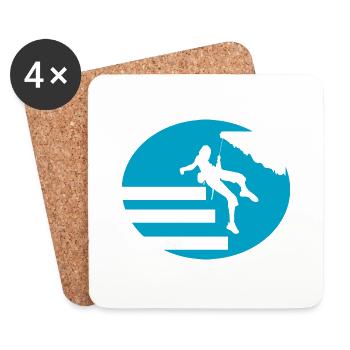Bouldern Klettern Climbing - Untersetzer (4er-Set) - Weiß - Vorne