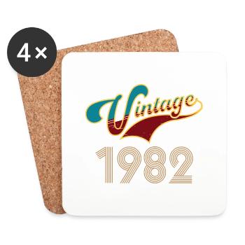 Vintage 1982 - born for everyone 1982 - Coasters (set of 4) - white - Front
