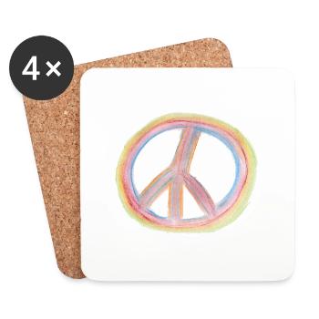 Peace - Coasters (set of 4) - white - Front