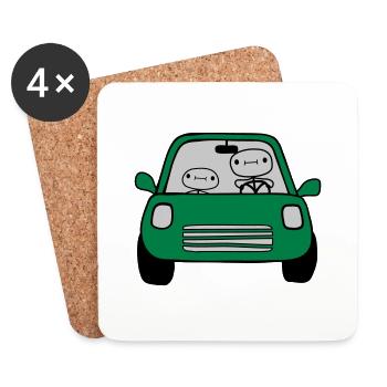 Papa Child Car - Coasters (set of 4) - white - Front