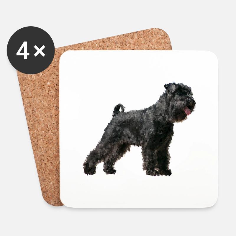 Süßer Schnauzer Hund Dog - Untersetzer (4er-Set) - Weiß