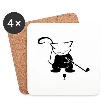 golf sport - Coasters (set of 4) - white - Front