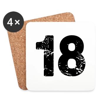 18 - Dessous de verre (lot de 4) - blanc - Devant