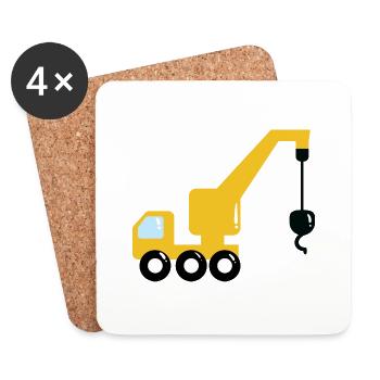 crane - Coasters (set of 4) - white - Front