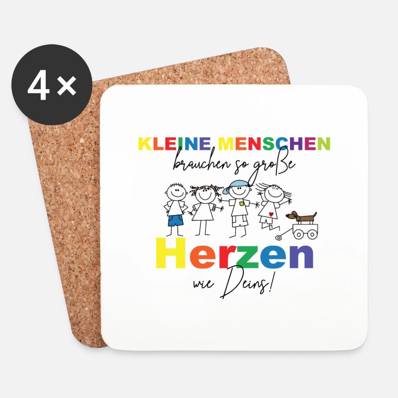 Kindergarten Abschied - Untersetzer (4er-Set) - Weiß