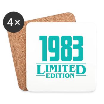 1983 Édition Limitée Birthday Design - Dessous de verre (lot de 4) - blanc - Devant