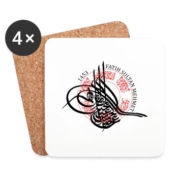 Fatih Sultan Mehmet - Coasters (set of 4) - white - Front