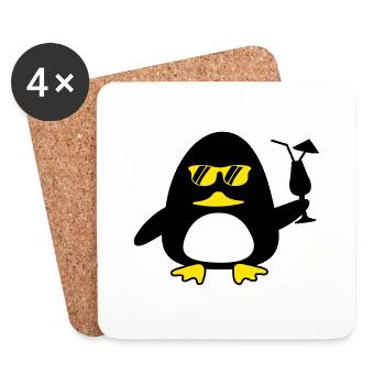 Beach Duck - Untersetzer (4er-Set) - Weiß - Vorne