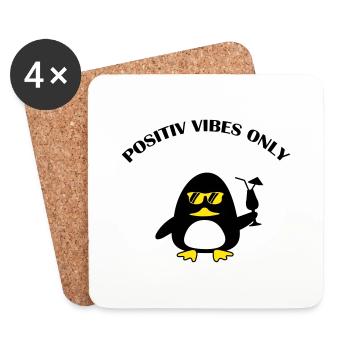 Beach Duck - Untersetzer (4er-Set) - Weiß - Vorne