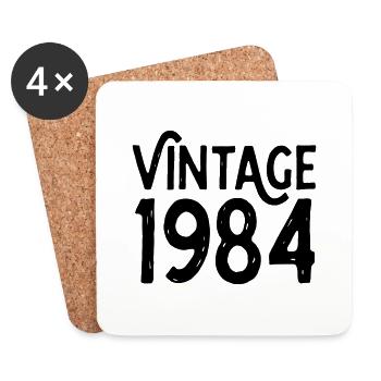 Birth 1984 anniverdaire humour - Coasters (set of 4) - white - Front