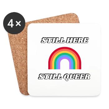 STILL HERE STILL QUEER - Coasters (set of 4) - white - Front
