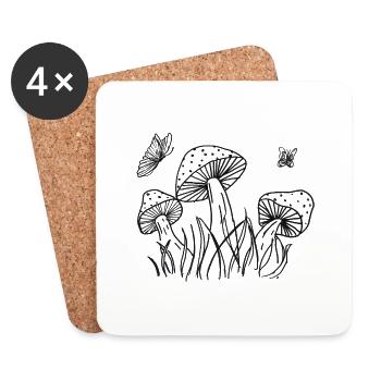 Nature - Coasters (set of 4) - white - Front