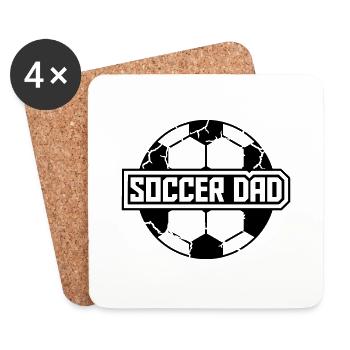 Sport Logo Soccer Dad - Untersetzer (4er-Set) - Weiß - Vorne