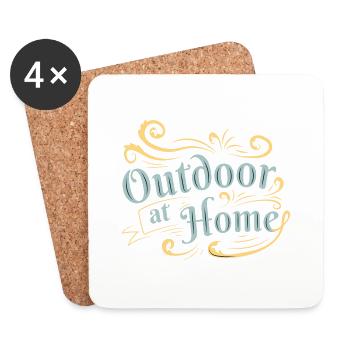 Outdoor at home - Untersetzer (4er-Set) - Weiß - Vorne