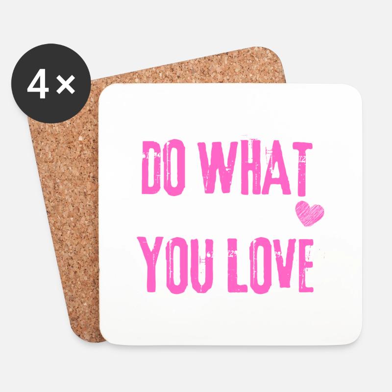 Do what you love - Untersetzer (4er-Set) - Weiß