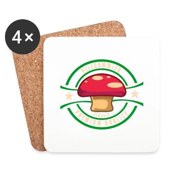 Pilze - Sammler - Untersetzer (4er-Set) - Weiß - Vorne
