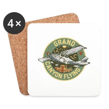Grand Canyon Flying - Coasters (set of 4) - white - Front