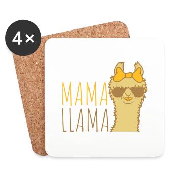 Mrs Mama Llama sunglasses - Coasters (set of 4) - white - Front