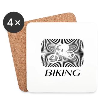 Biking - Untersetzer (4er-Set) - Weiß - Vorne
