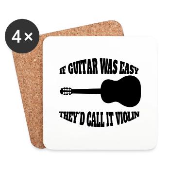 Gitarrist Musik Gitarristin Musiker Band Gitarre - Untersetzer (4er-Set) - Weiß - Vorne
