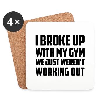 ICH HABE MICH VON MEINEM FITNESSSTUDIO GETRENNT - Untersetzer (4er-Set) - Weiß - Vorne