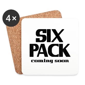 Six Pack Coming Soon 18 - Coasters (set of 4) - white - Front