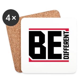 Be different Logo Design - Coasters (set of 4) - white - Front
