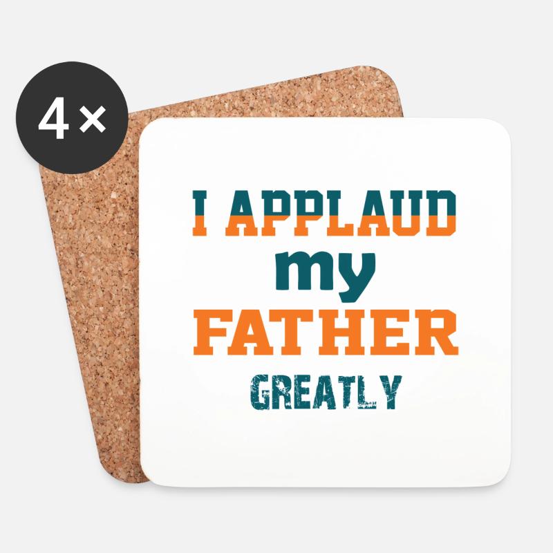Papa - Untersetzer (4er-Set) - Weiß