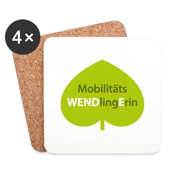 Mobilitäts WENDlingErin - Untersetzer (4er-Set) - Weiß - Vorne