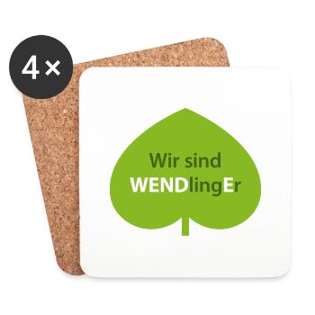 Wir sind WENDlingEr - Untersetzer (4er-Set) - Weiß - Vorne