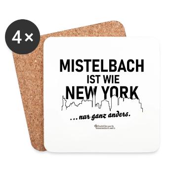 Mistelbach - Untersetzer (4er-Set) - Weiß - Vorne